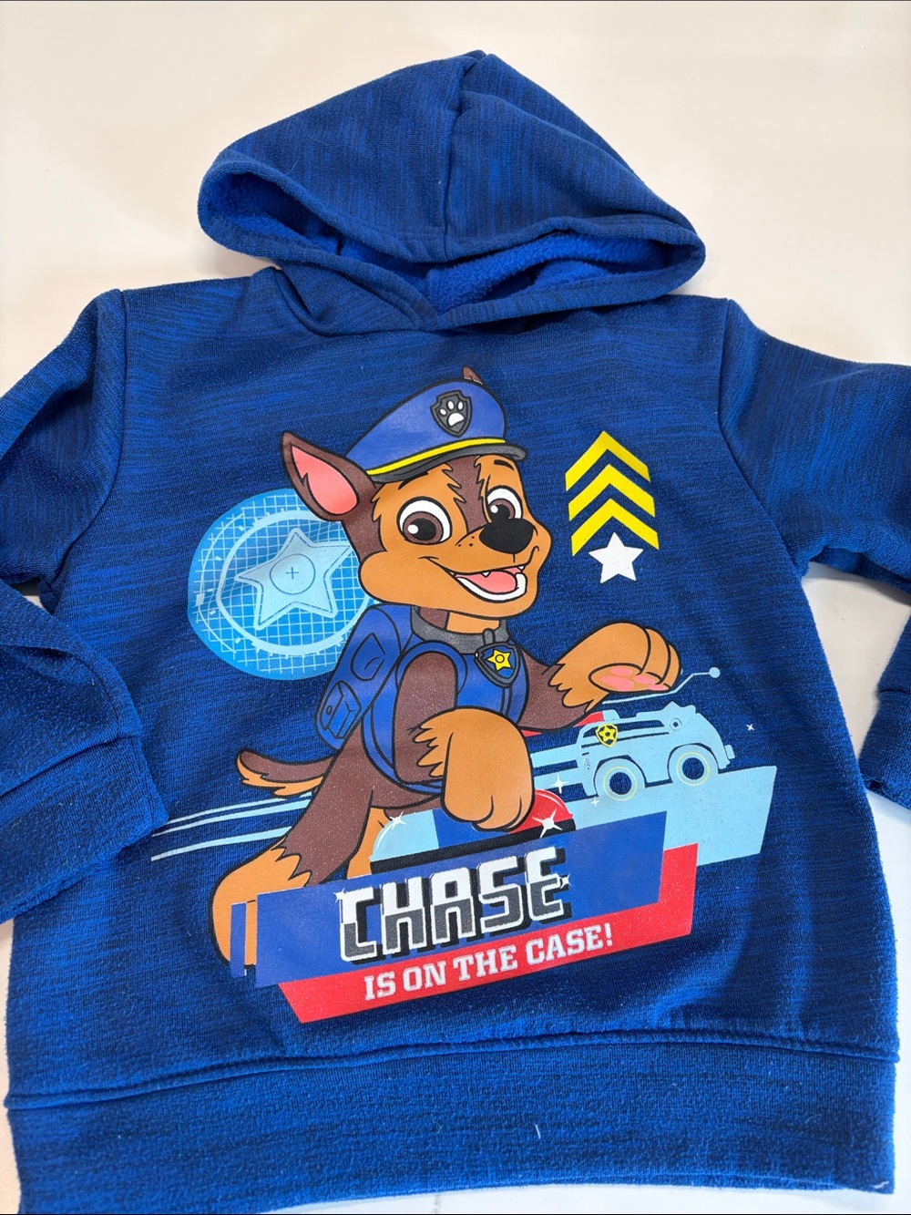 Paw Patrol Chase Hooded Sweatshirt in Blue with Yellow Accents
